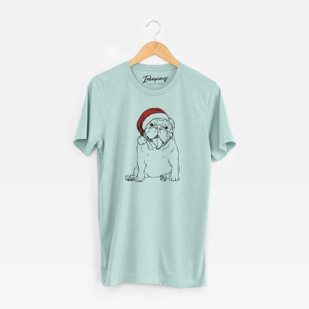 Santa Tank the English Bulldog - Unisex Crewneck