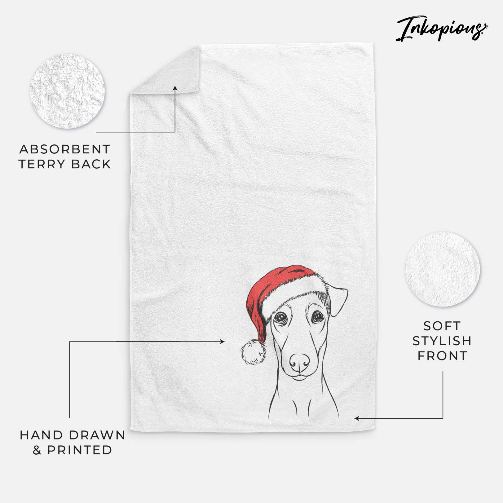 Tanner the Fox Terrier Decorative Hand Towel