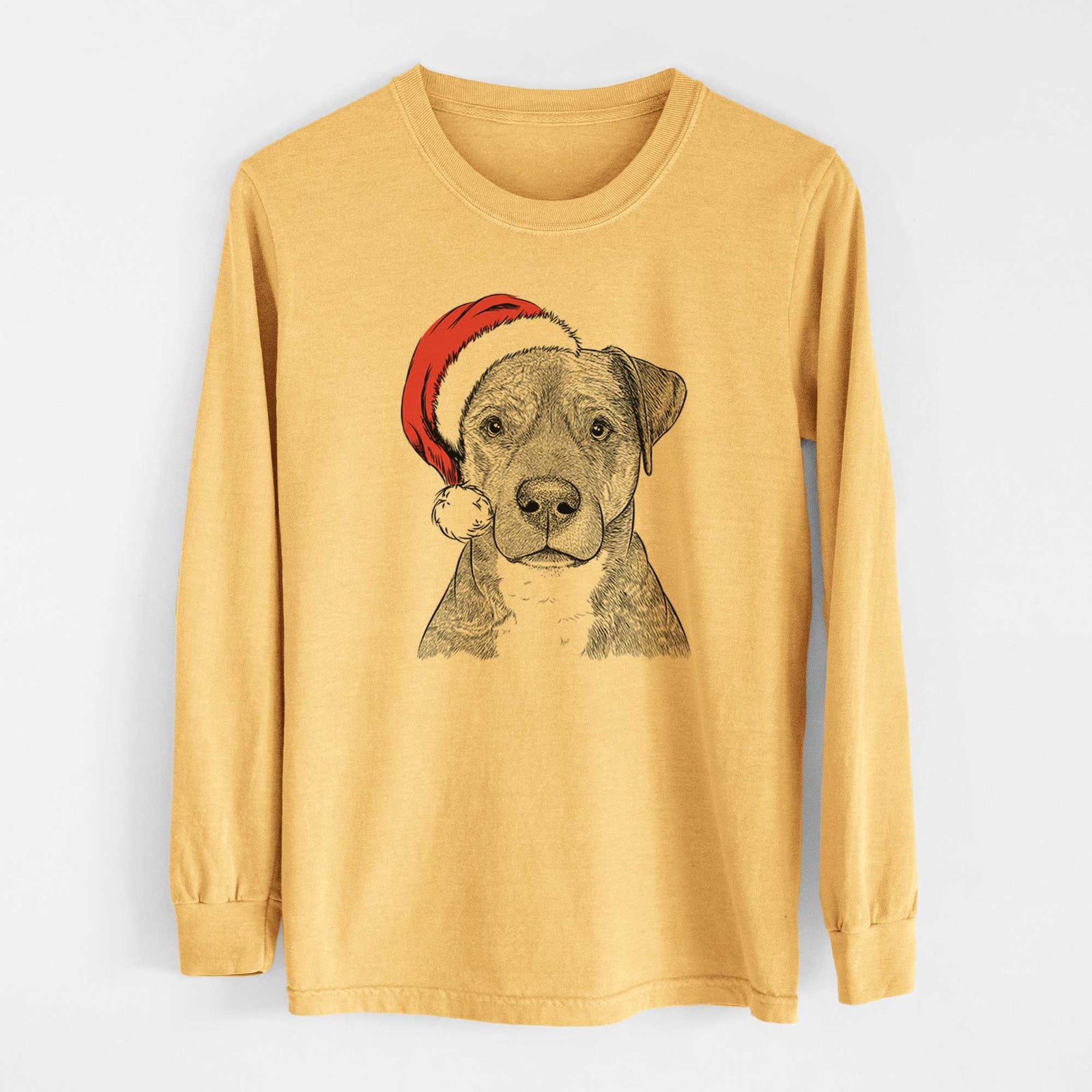 Santa TedE the Mixed Breed - Heavyweight 100% Cotton Long Sleeve