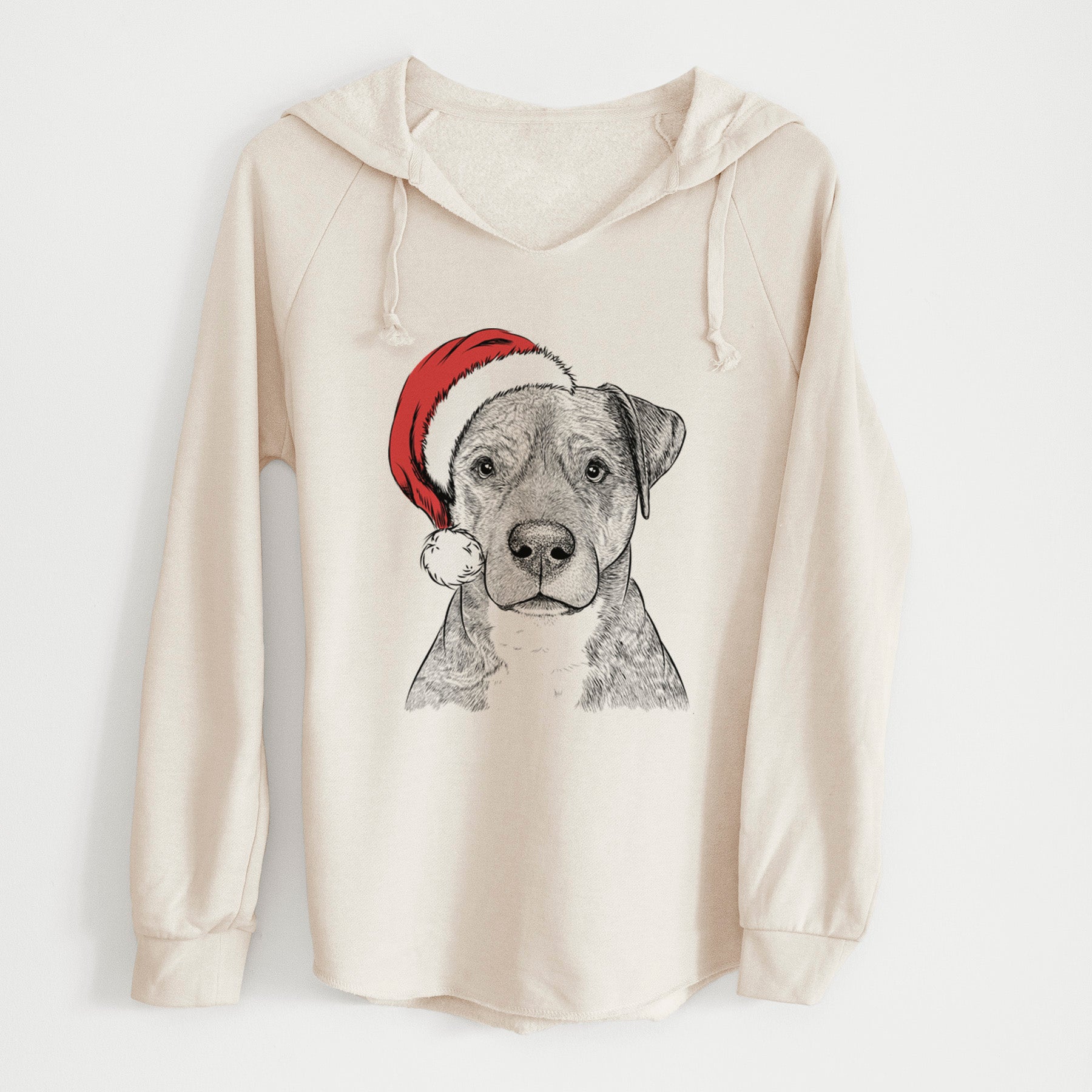 Santa TedE the Mixed Breed - Cali Wave Hooded Sweatshirt