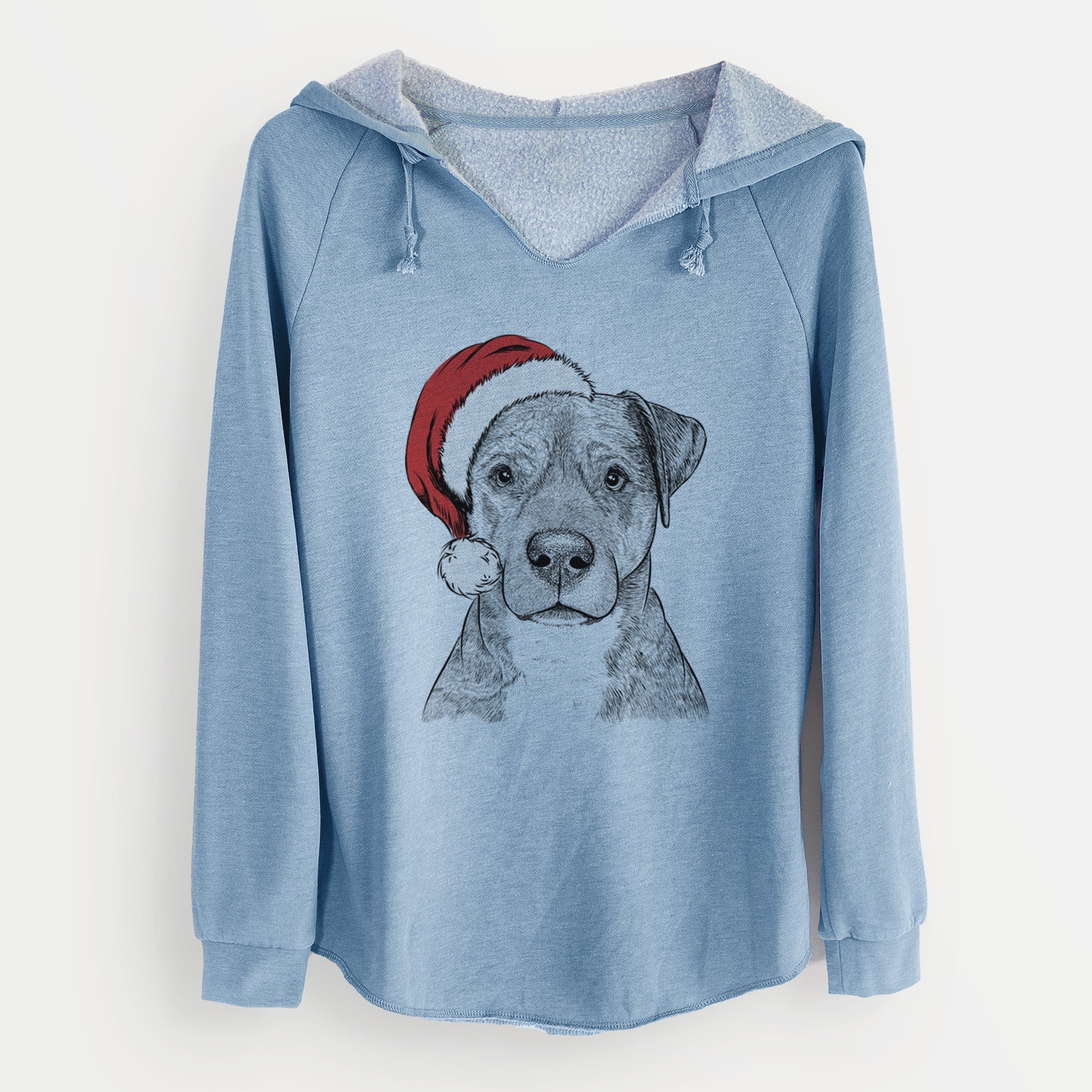 Santa TedE the Mixed Breed - Cali Wave Hooded Sweatshirt