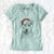 Santa Ted the Wire Fox Terrier - Women's V-neck Shirt