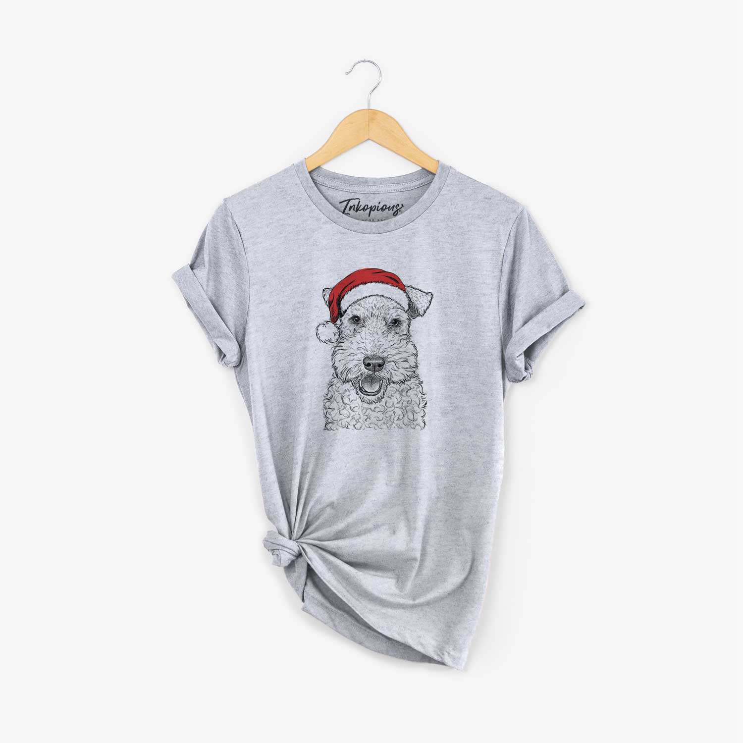 Santa Ted the Wire Fox Terrier - Unisex Crewneck