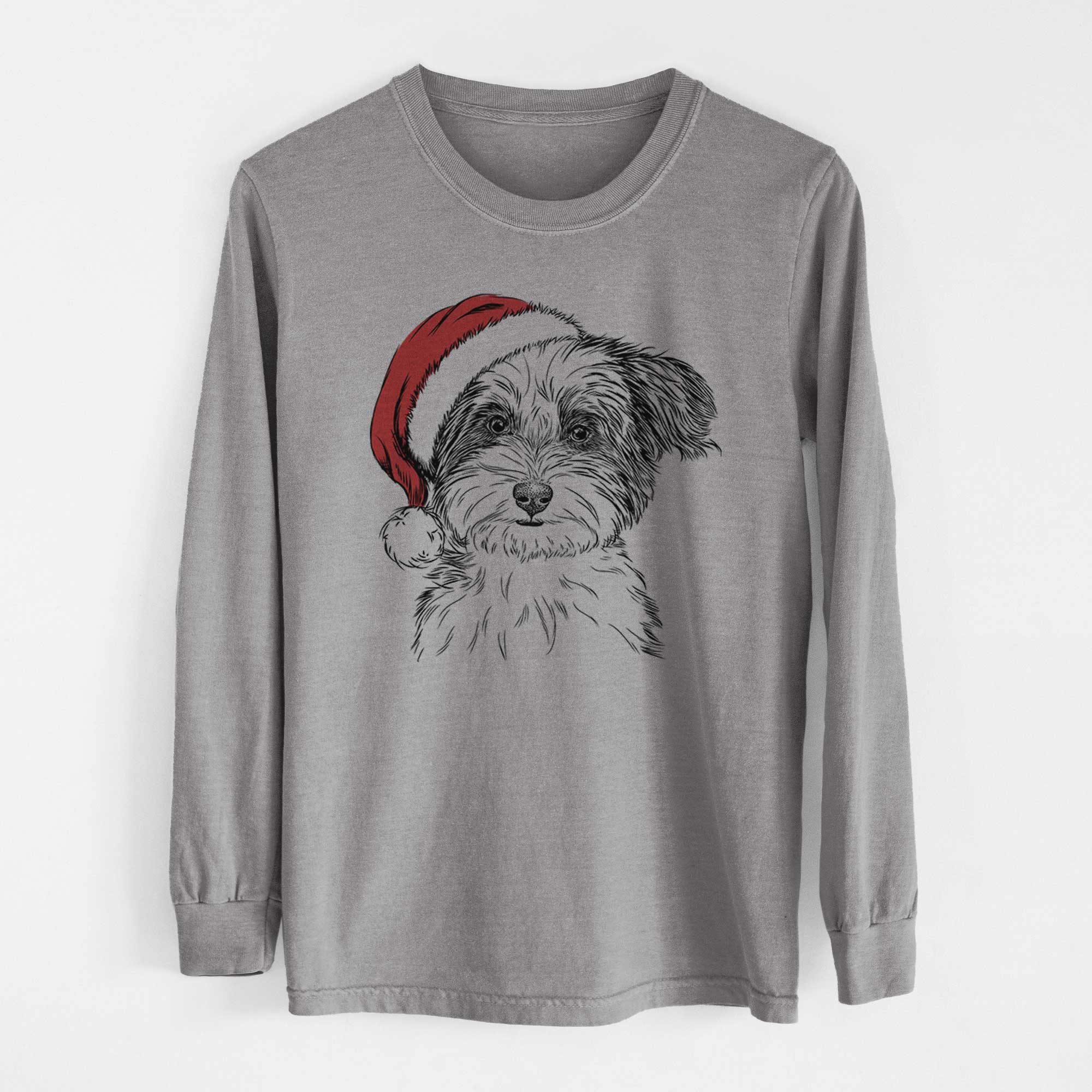Santa Teddy the Havanese - Heavyweight 100% Cotton Long Sleeve