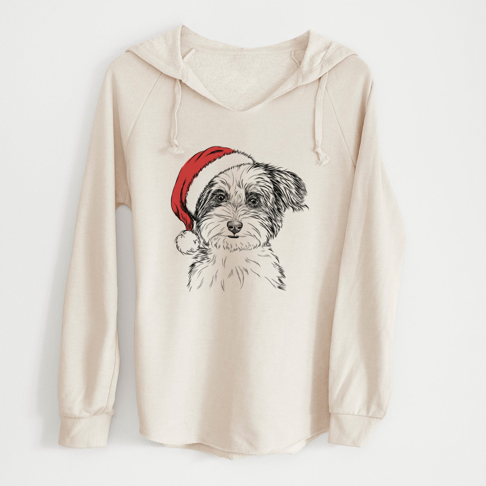 Santa Teddy the Havanese - Cali Wave Hooded Sweatshirt
