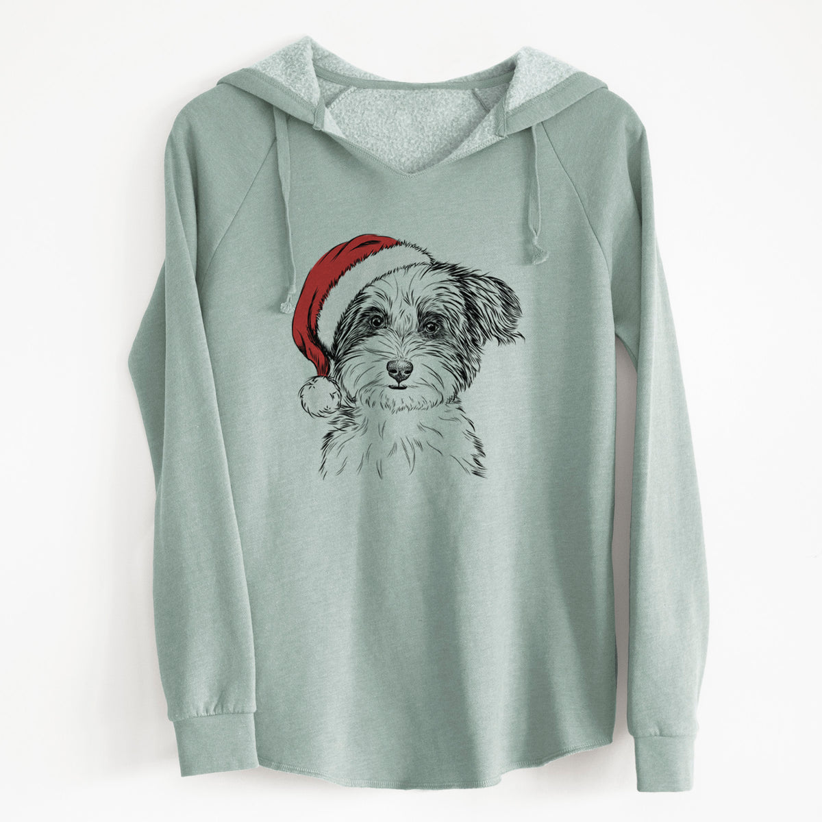 Santa Teddy the Havanese - Cali Wave Hooded Sweatshirt