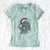 Santa Teddy the Mini Poodle - Women's V-neck Shirt