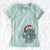 Santa Teddy the Mini Poodle - Women's V-neck Shirt