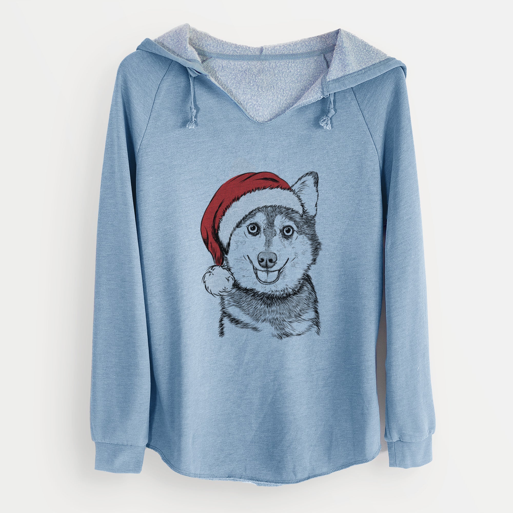 Santa Tellie the Alaskan Klee Kai - Cali Wave Hooded Sweatshirt