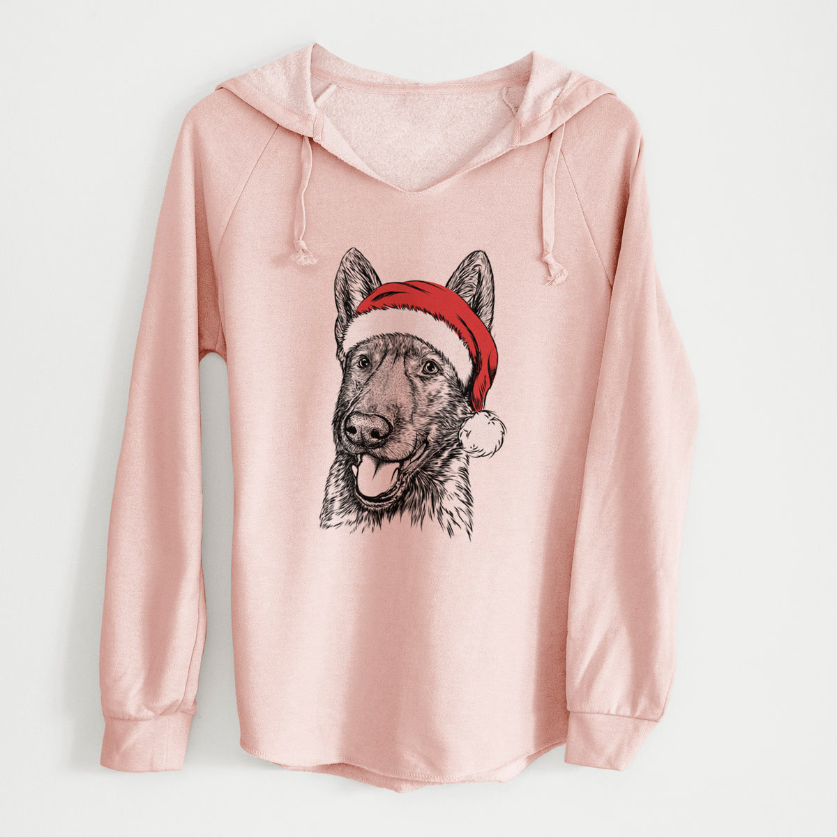 Santa Tena the German Shepherd - Cali Wave Hooded Sweatshirt