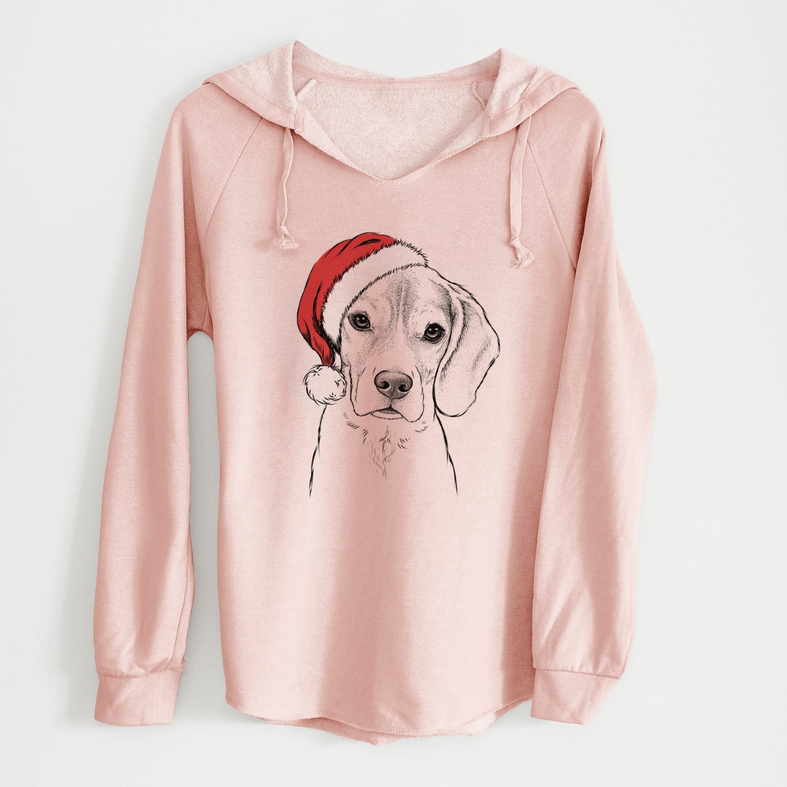 Santa Thea the Beagle - Cali Wave Hooded Sweatshirt