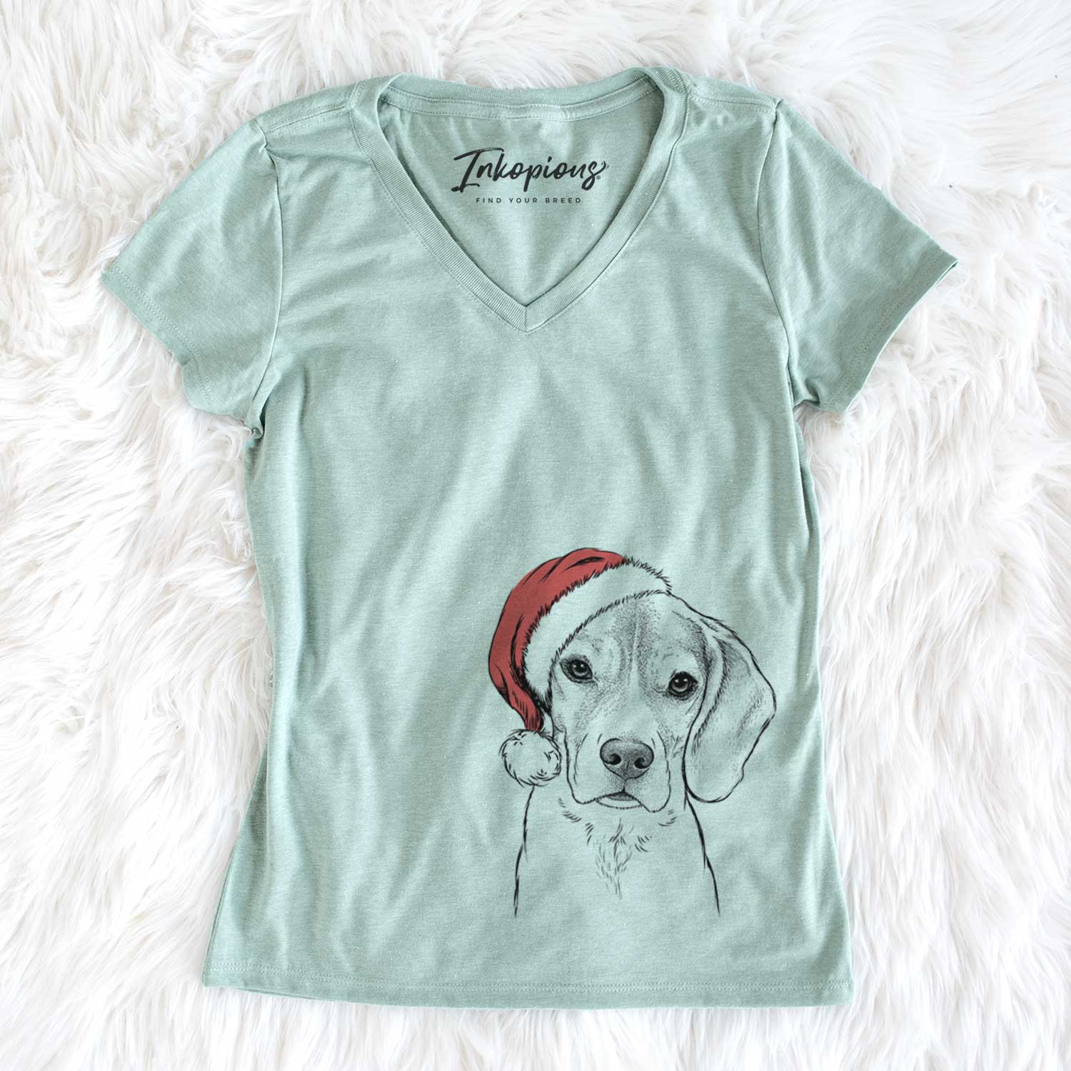 Thea the Beagle - Women's V-neck Shirt