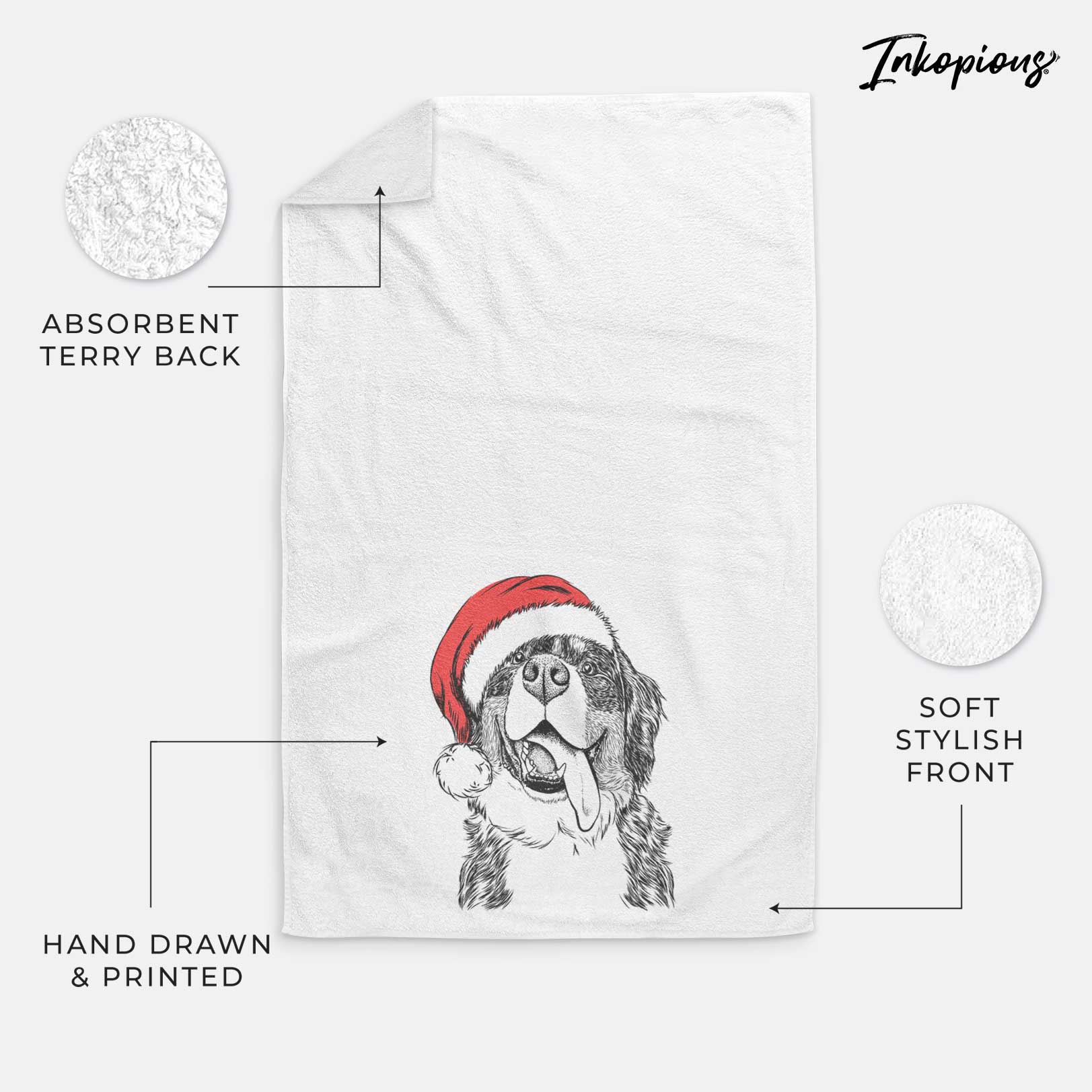 Theo the Bernese Mountain Dog Decorative Hand Towel