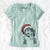 Santa Theo the Bernese Mountain Dog - Women's V-neck Shirt