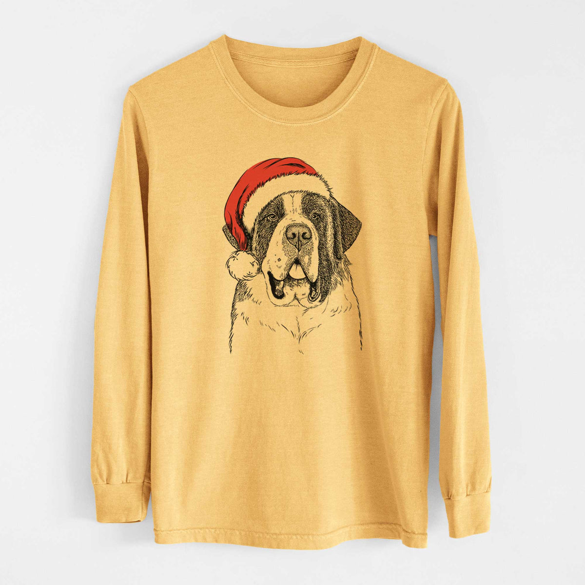 Santa Thor the Saint Bernard - Heavyweight 100% Cotton Long Sleeve