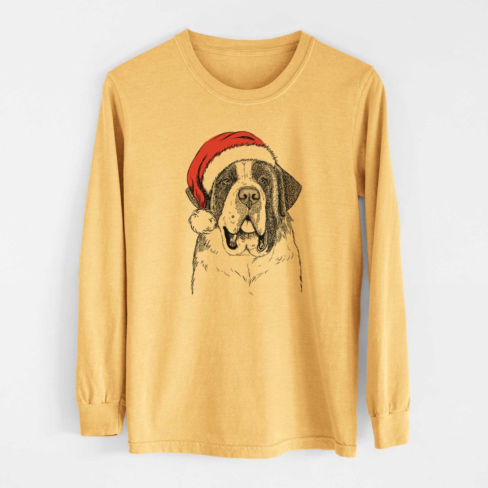 Santa Thor the Saint Bernard - Heavyweight 100% Cotton Long Sleeve