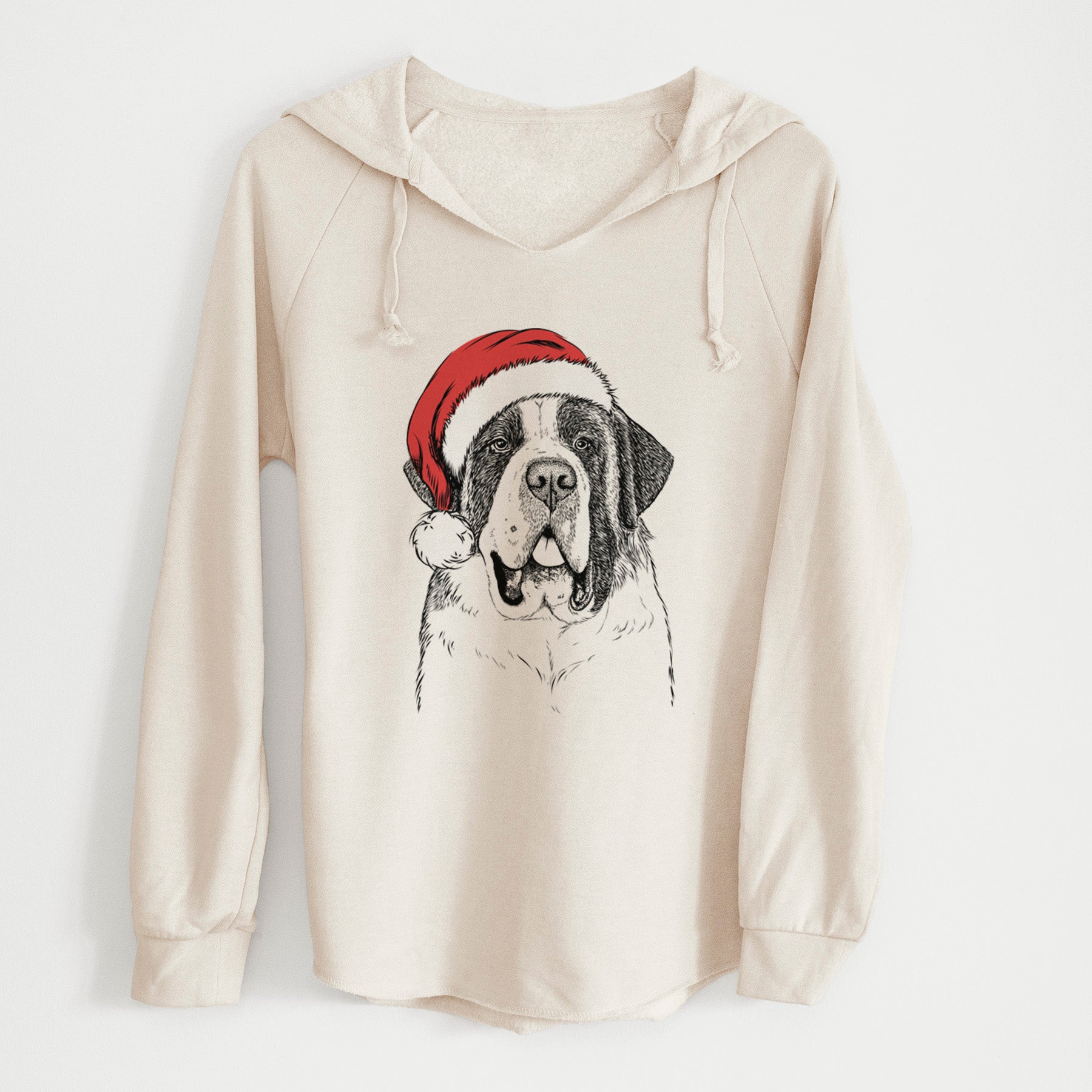 Santa Thor the Saint Bernard - Cali Wave Hooded Sweatshirt