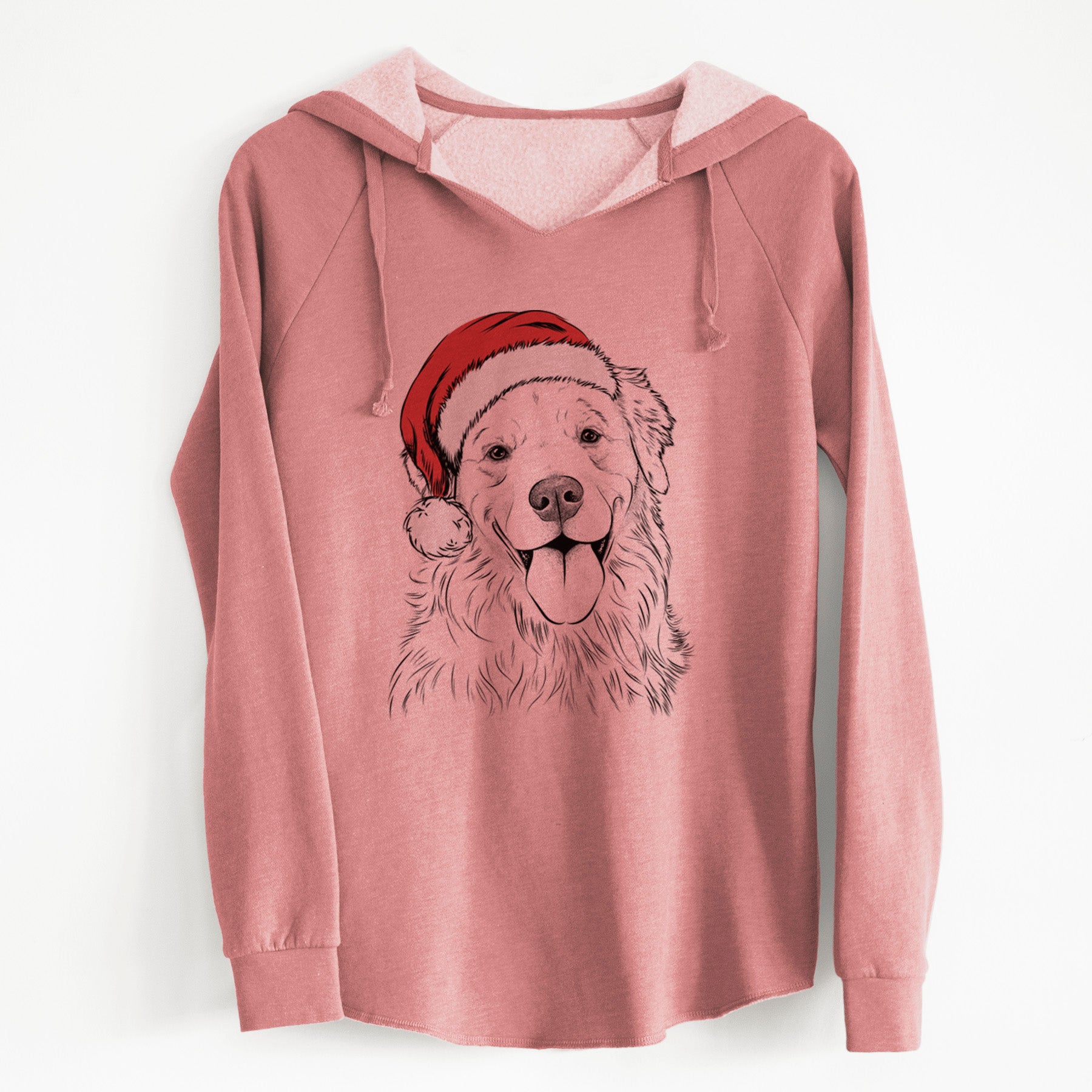 Santa Ticket the Golden Retriever - Cali Wave Hooded Sweatshirt