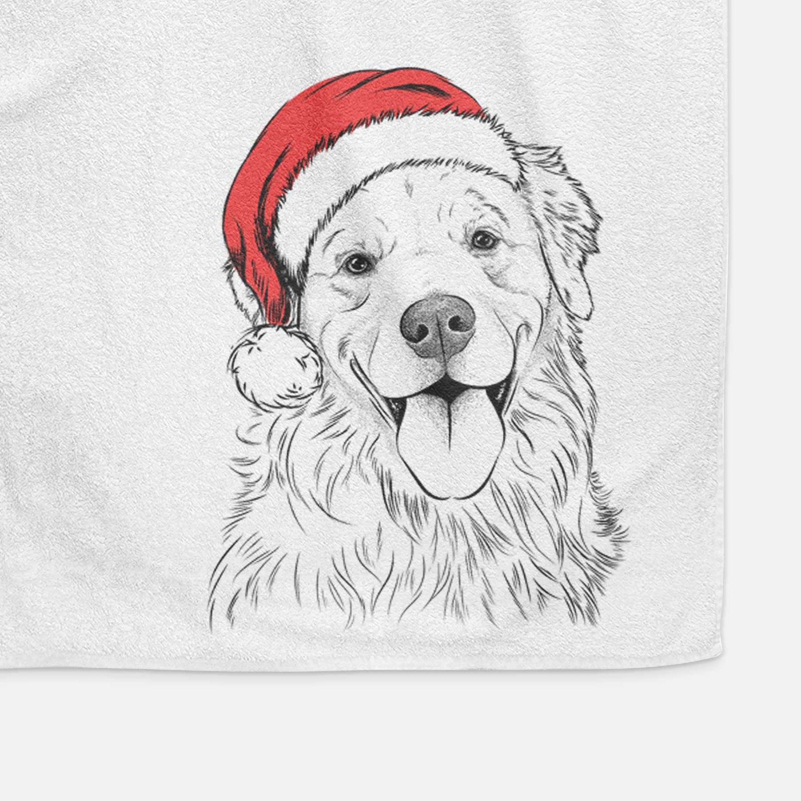 Ticket the Golden Retriever Decorative Hand Towel