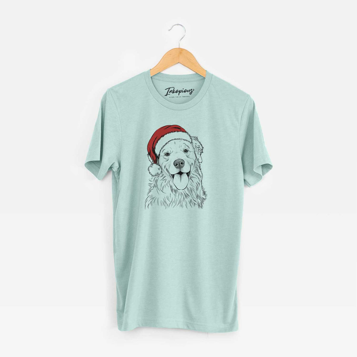 Santa Ticket the Golden Retriever - Unisex Crewneck