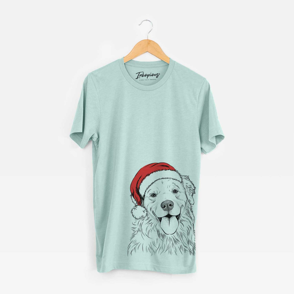 Santa Ticket the Golden Retriever - Unisex Crewneck