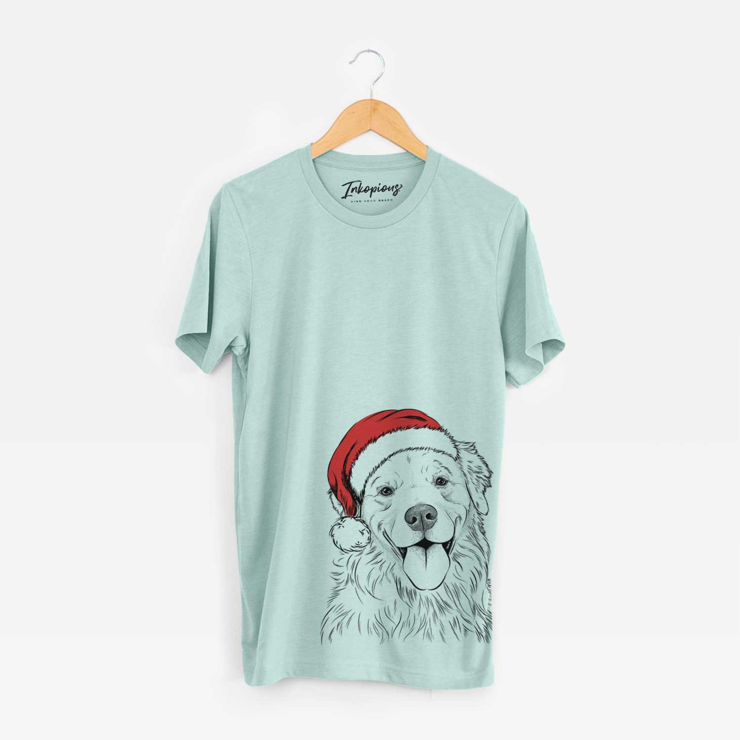 Santa Ticket the Golden Retriever - Unisex Crewneck