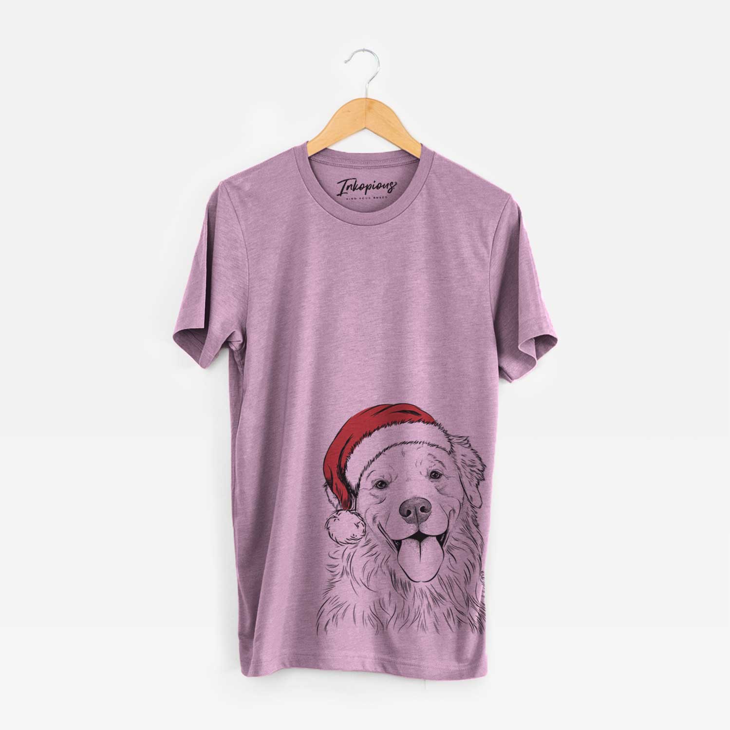 Santa Ticket the Golden Retriever - Unisex Crewneck