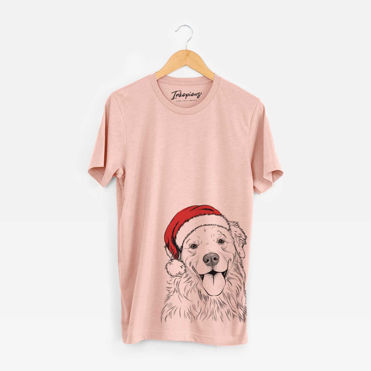 Santa Ticket the Golden Retriever - Unisex Crewneck