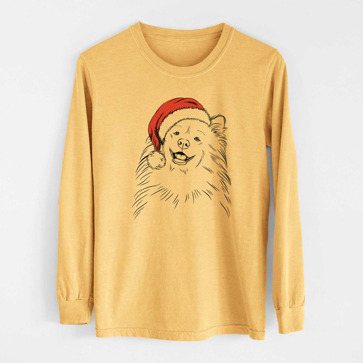 Santa Tillie the Samoyed - Heavyweight 100% Cotton Long Sleeve