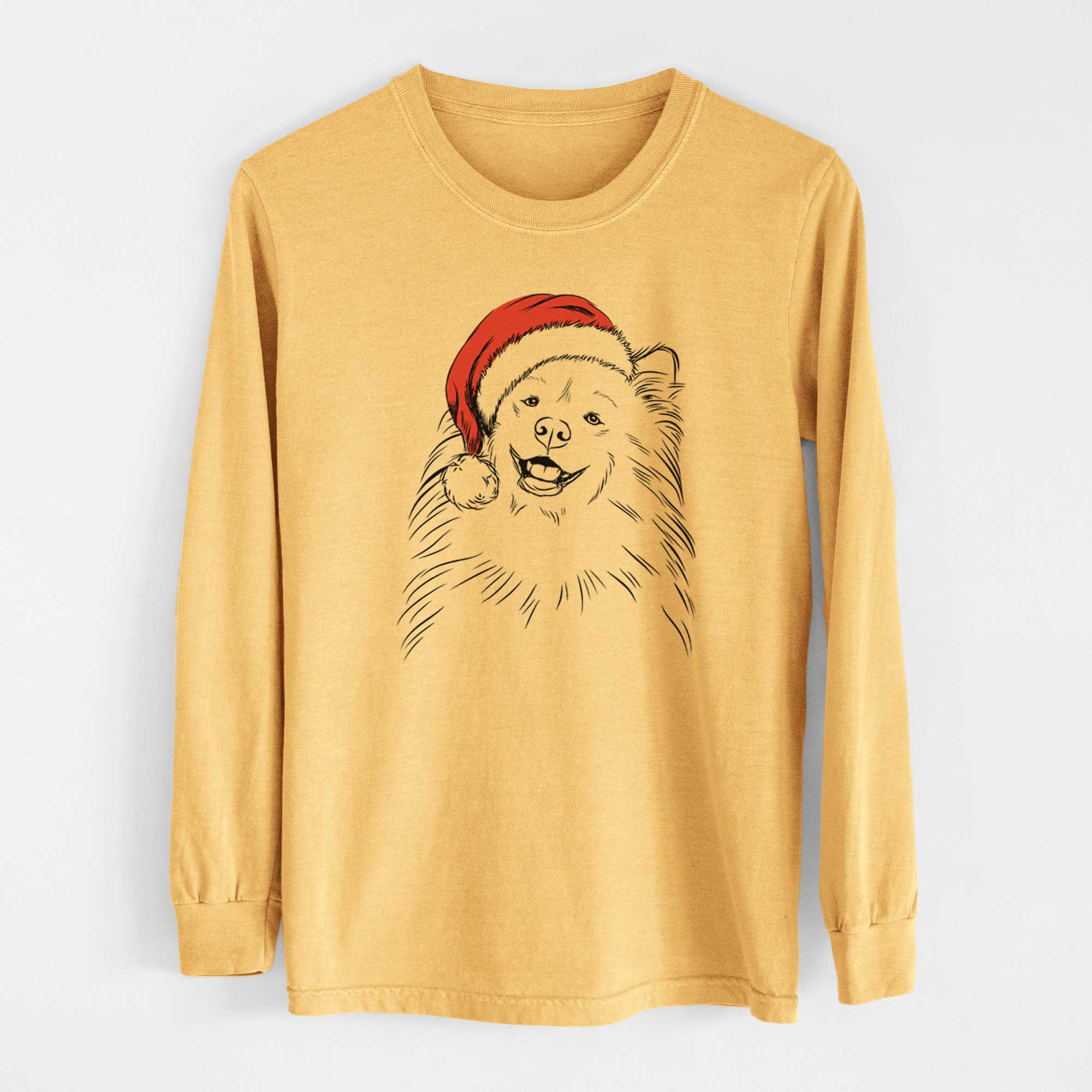 Santa Tillie the Samoyed - Heavyweight 100% Cotton Long Sleeve