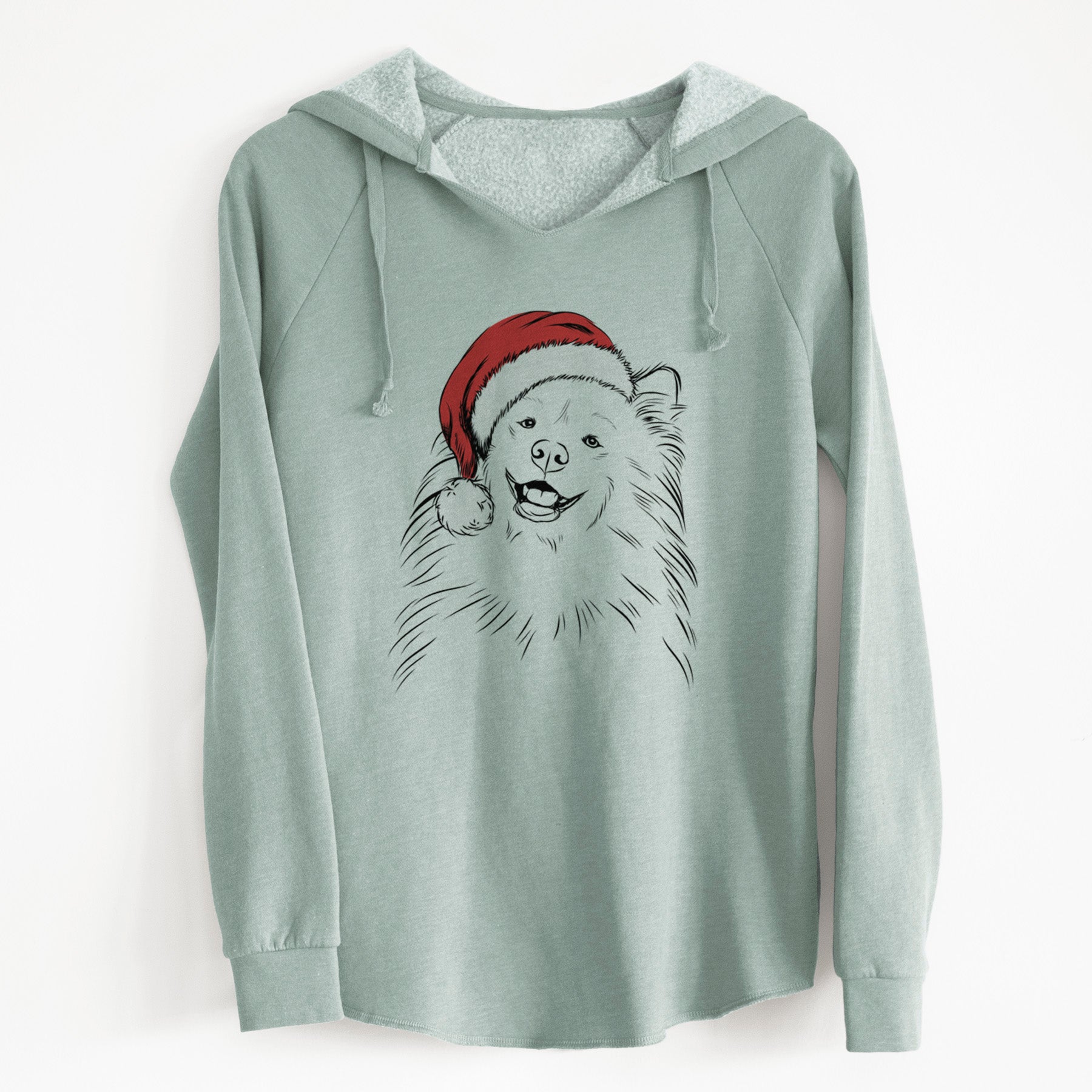 Santa Tillie the Samoyed - Cali Wave Hooded Sweatshirt