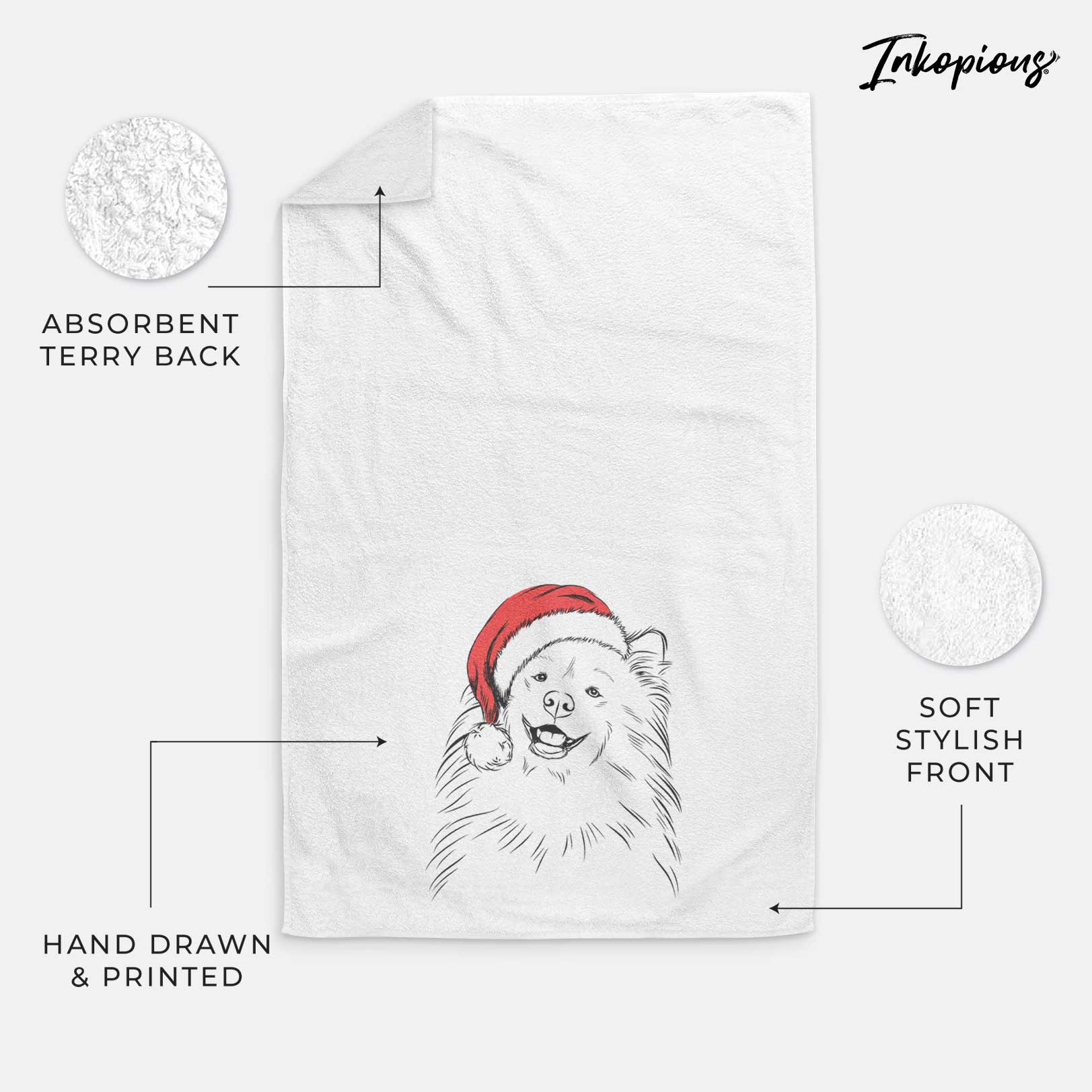 Tillie the Samoyed Decorative Hand Towel