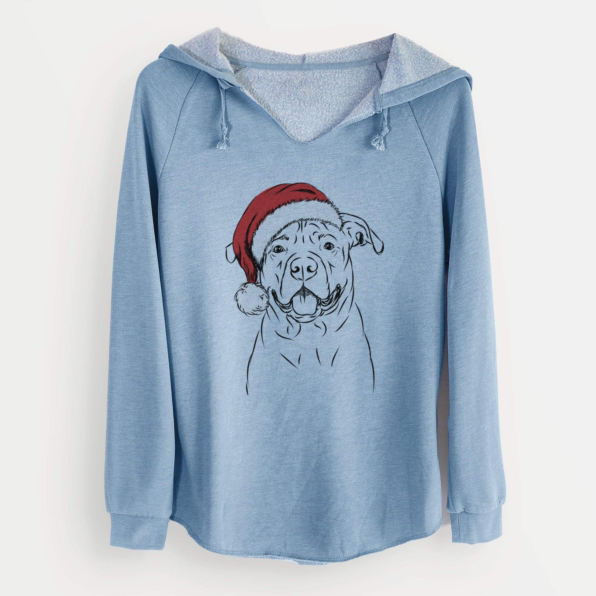 Santa Timmy the Mixed Breed - Cali Wave Hooded Sweatshirt