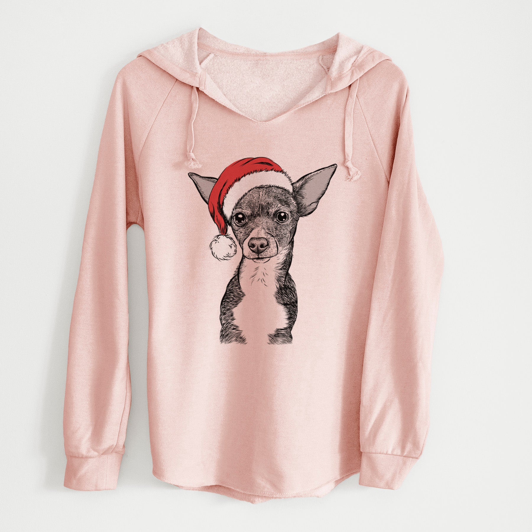 Santa Tiny Archie the Mixed Breed - Cali Wave Hooded Sweatshirt