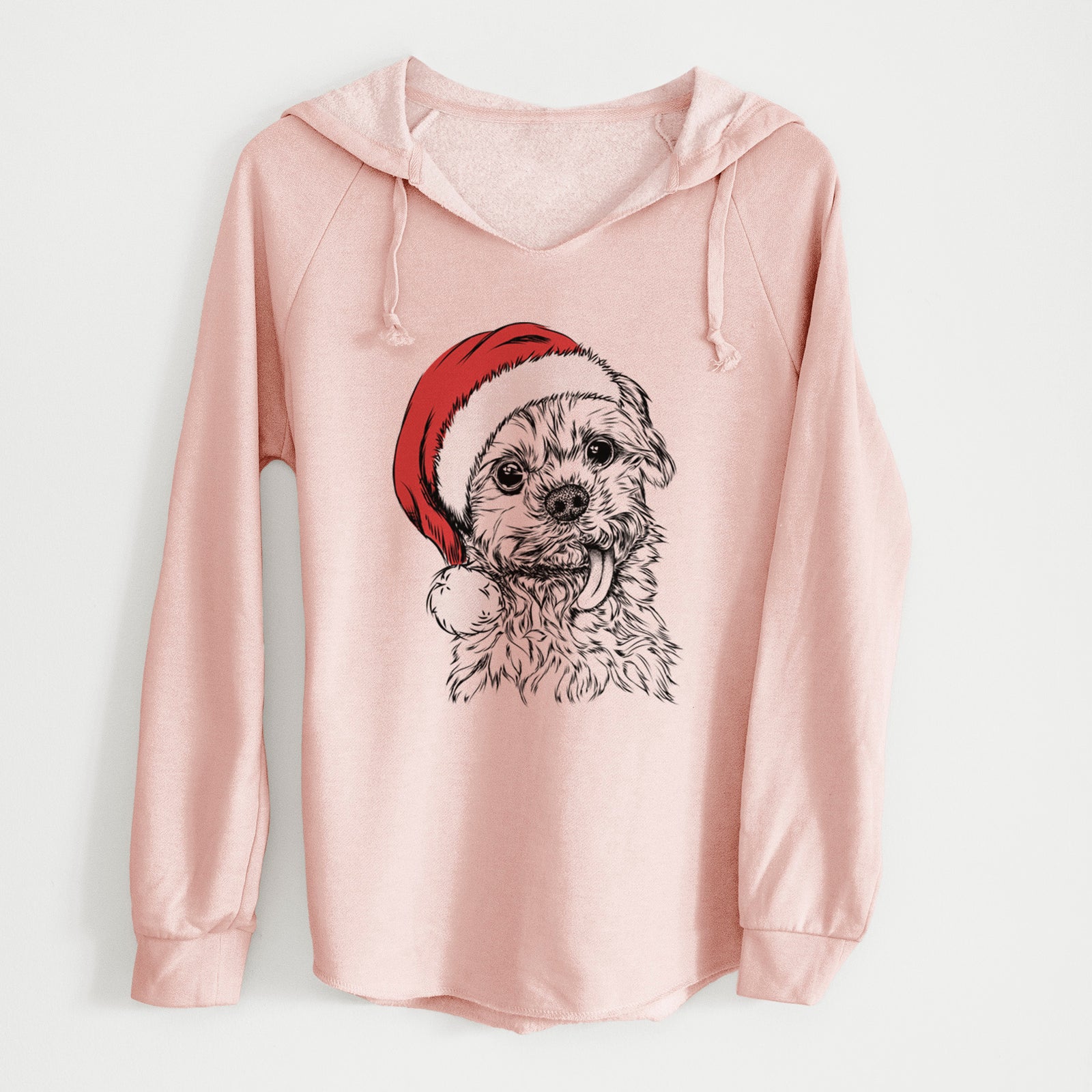 Santa Tiny Titan the Shih Tzu - Cali Wave Hooded Sweatshirt