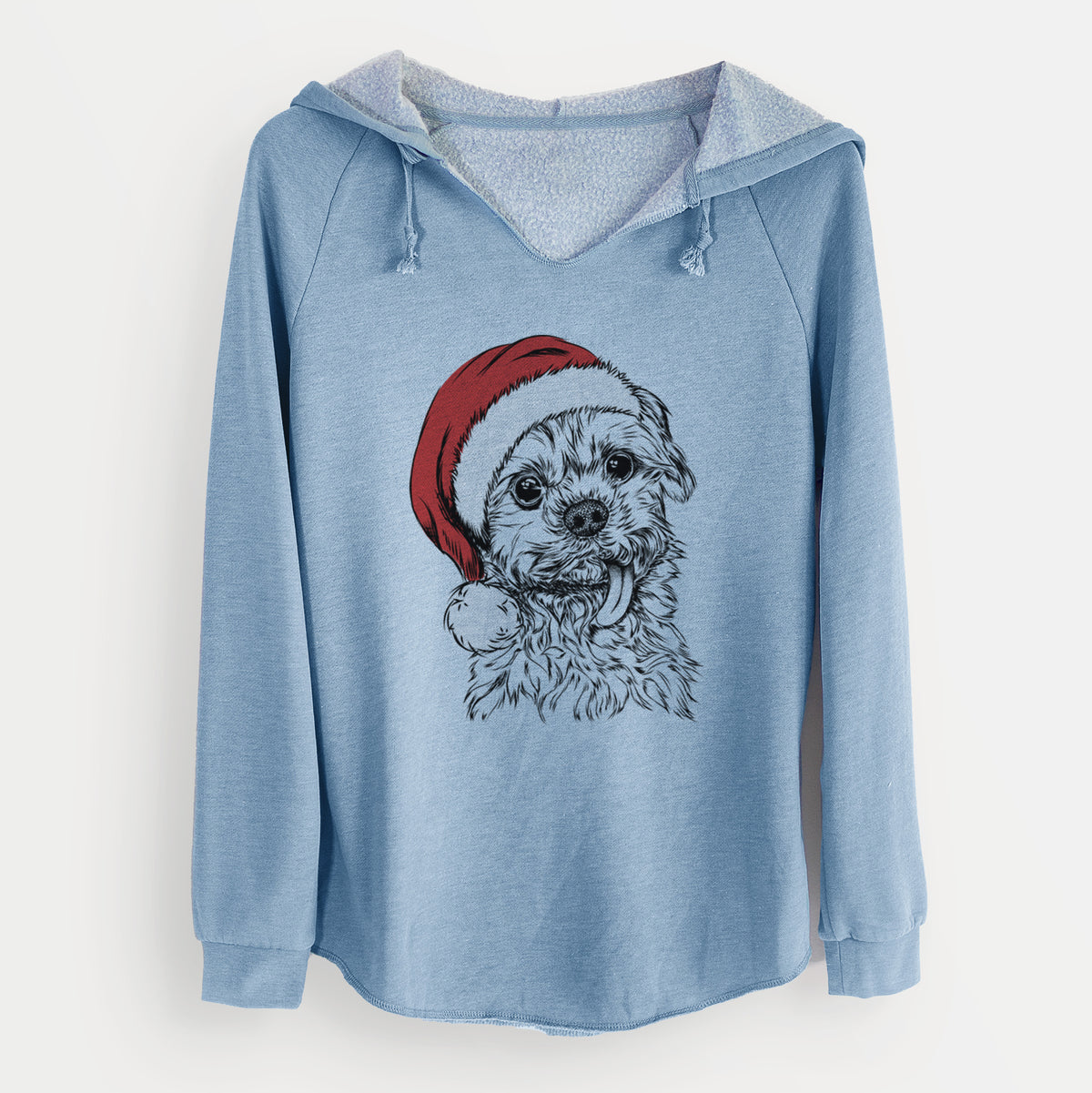 Santa Tiny Titan the Shih Tzu - Cali Wave Hooded Sweatshirt