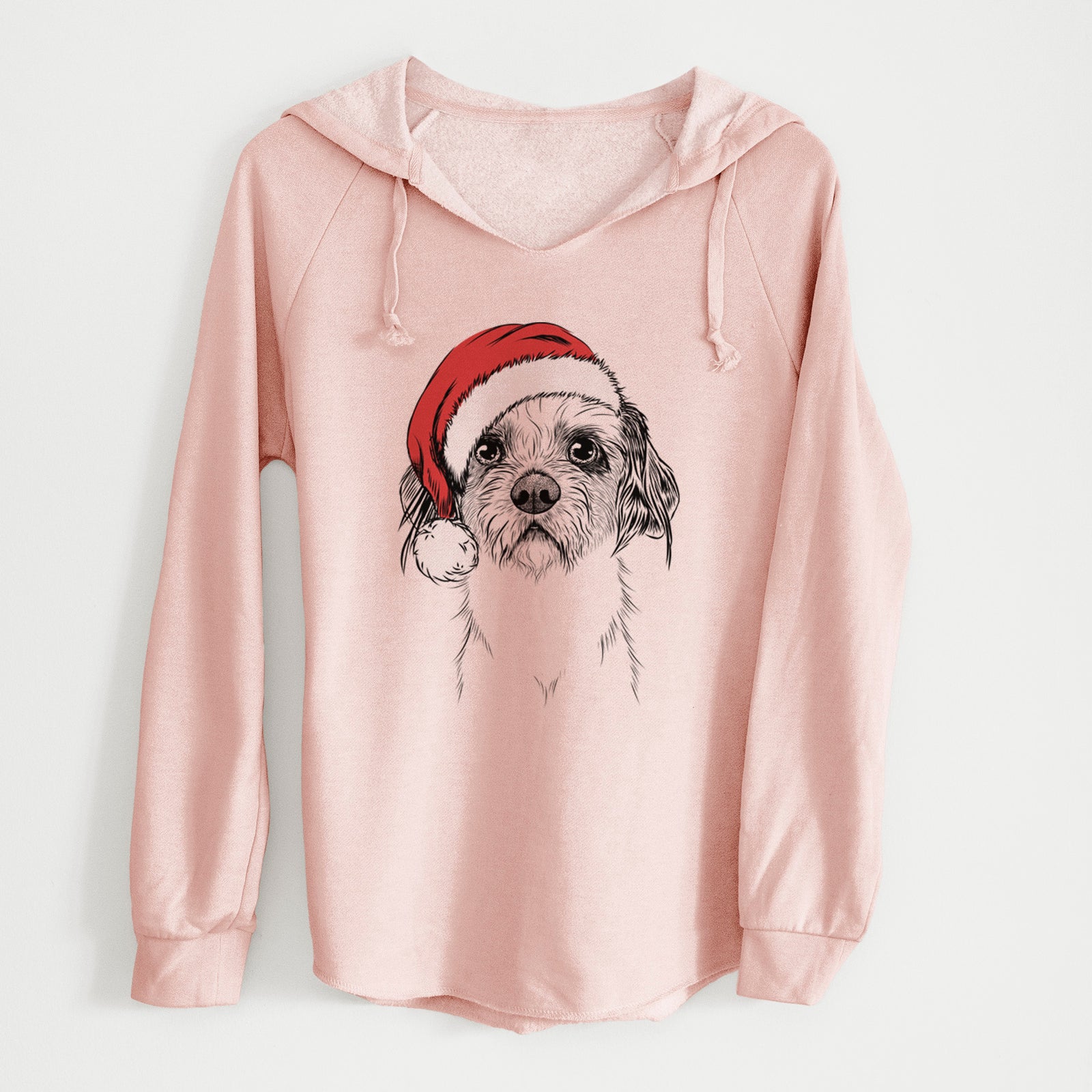 Santa Tiny Tucker the Mixed Breed - Cali Wave Hooded Sweatshirt