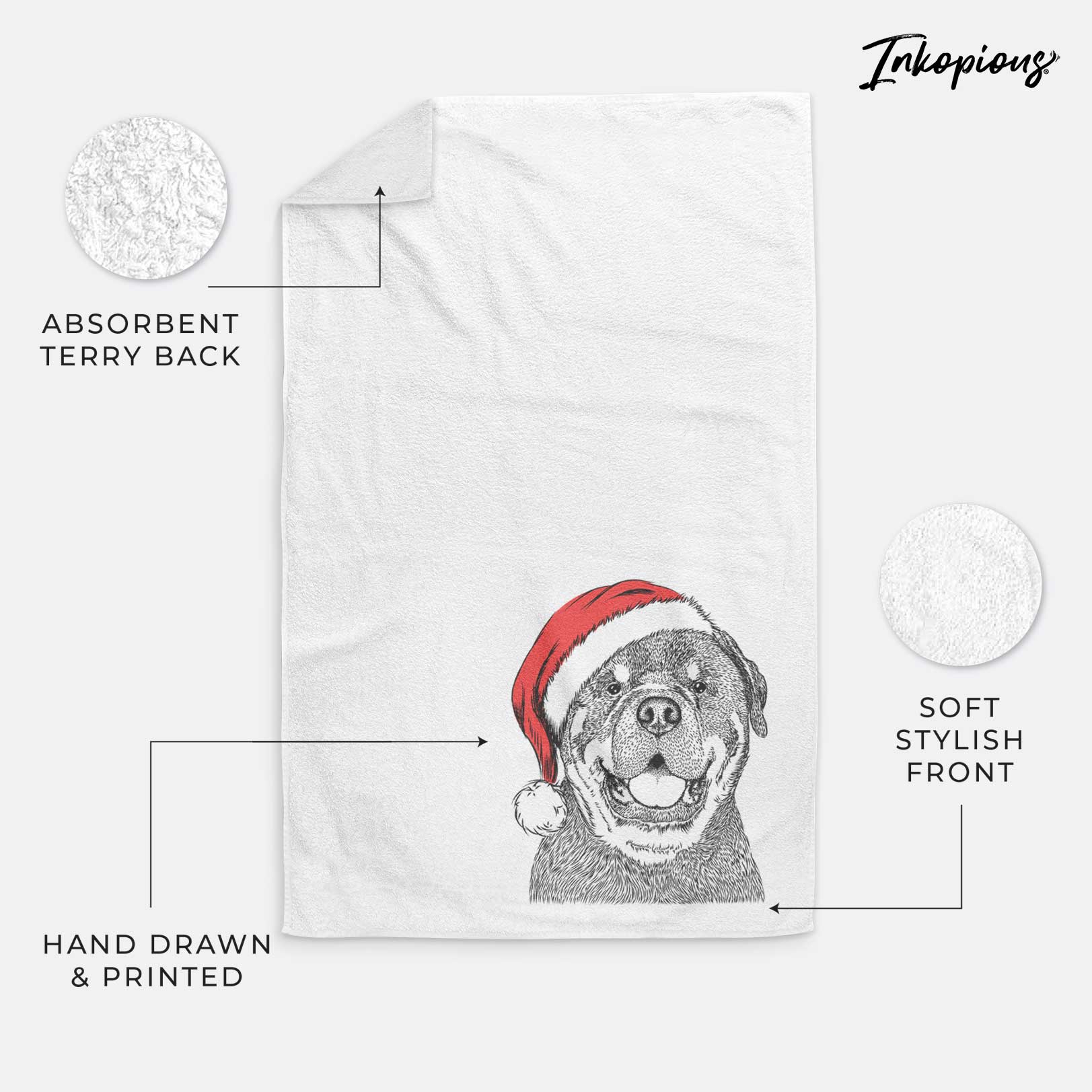 Titan the Rottweiler Decorative Hand Towel