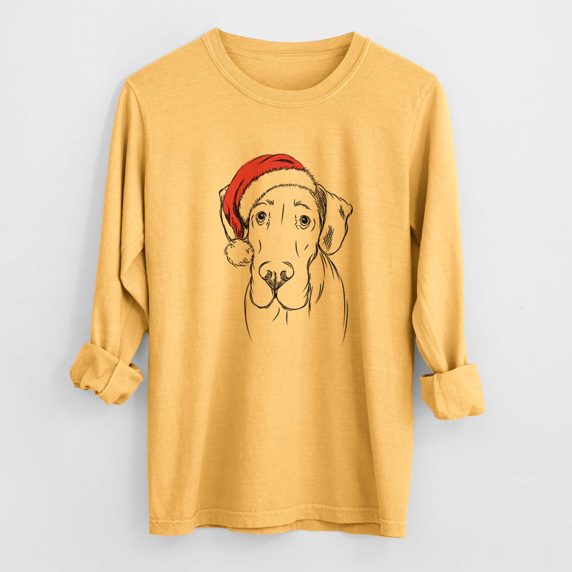 Santa Titus the Great Dane - Heavyweight 100% Cotton Long Sleeve