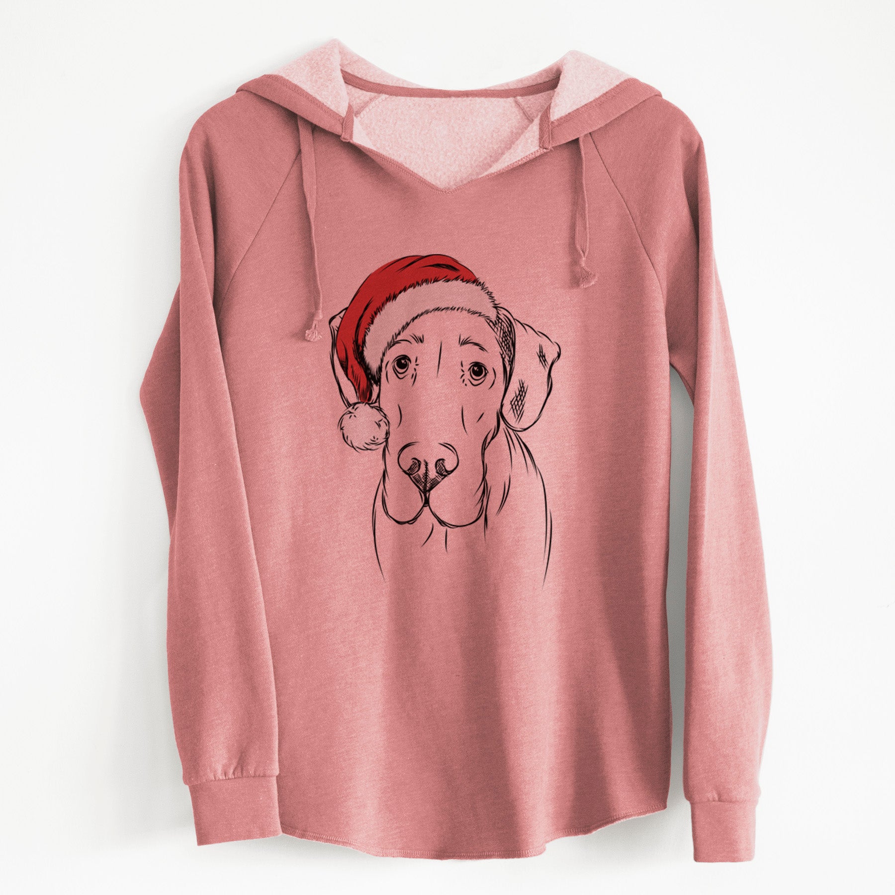 Santa Titus the Great Dane - Cali Wave Hooded Sweatshirt