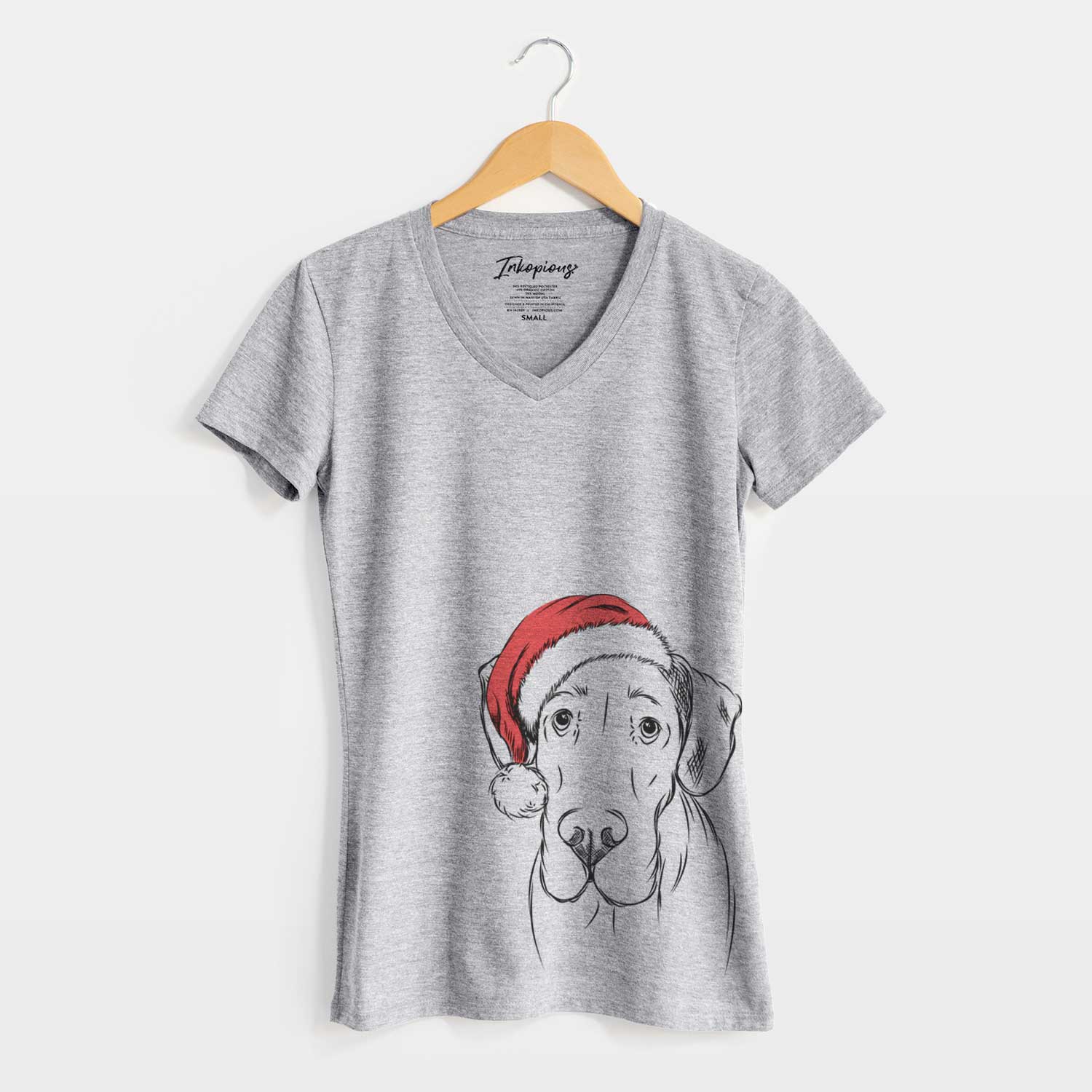 Santa Titus the Great Dane - Women's V-neck Shirt