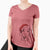 Santa Titus the Great Dane - Women's V-neck Shirt