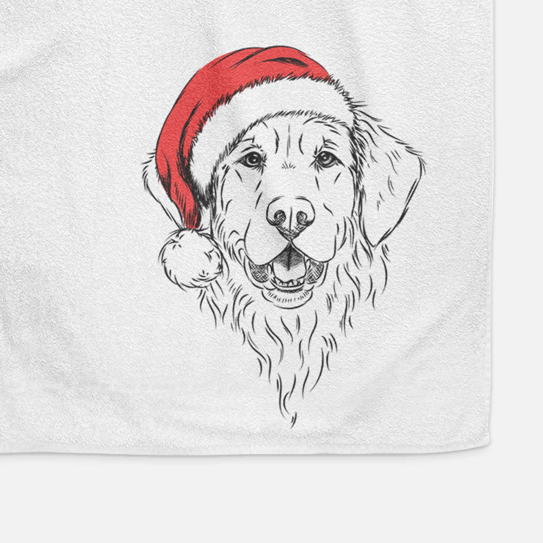 Toby the Golden Retriever Decorative Hand Towel