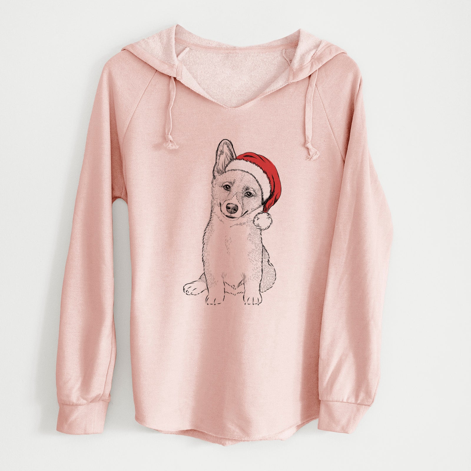 Santa Toby the Corgi Puppy - Cali Wave Hooded Sweatshirt
