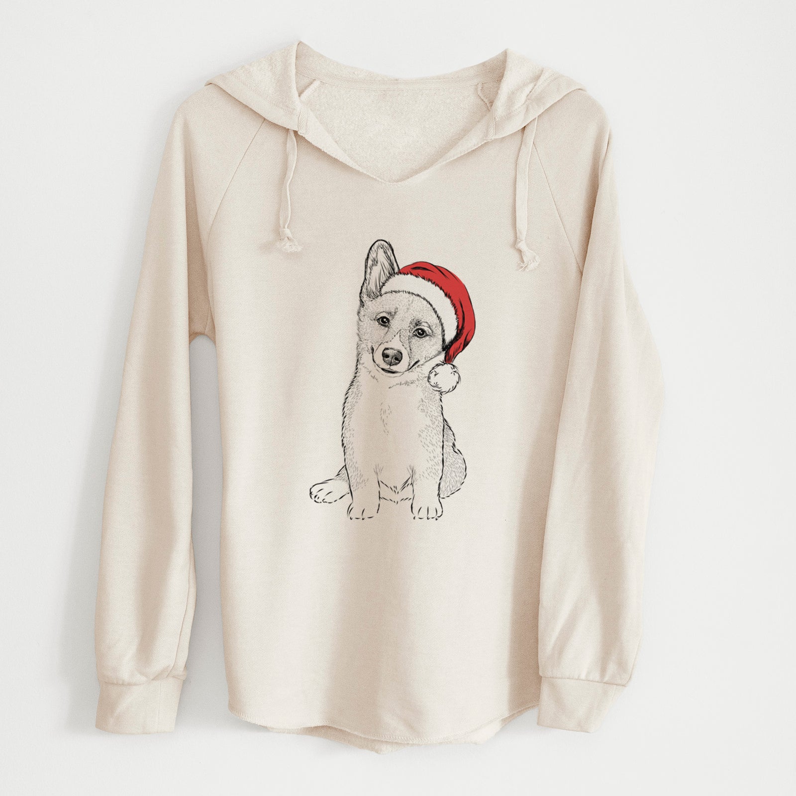 Santa Toby the Corgi Puppy - Cali Wave Hooded Sweatshirt