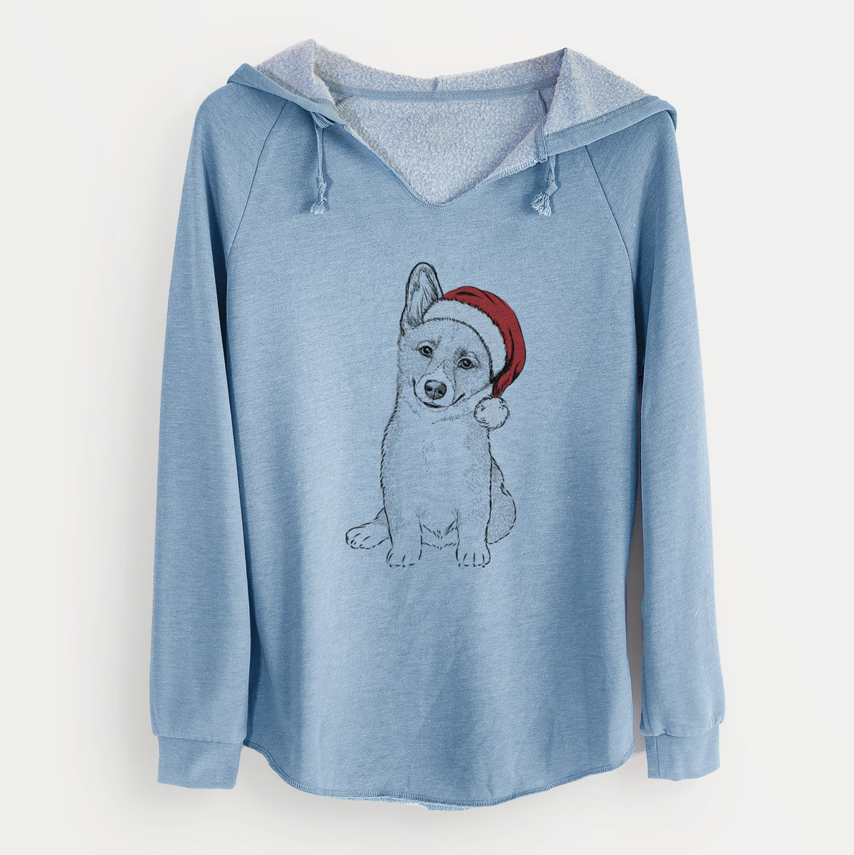 Santa Toby the Corgi Puppy - Cali Wave Hooded Sweatshirt
