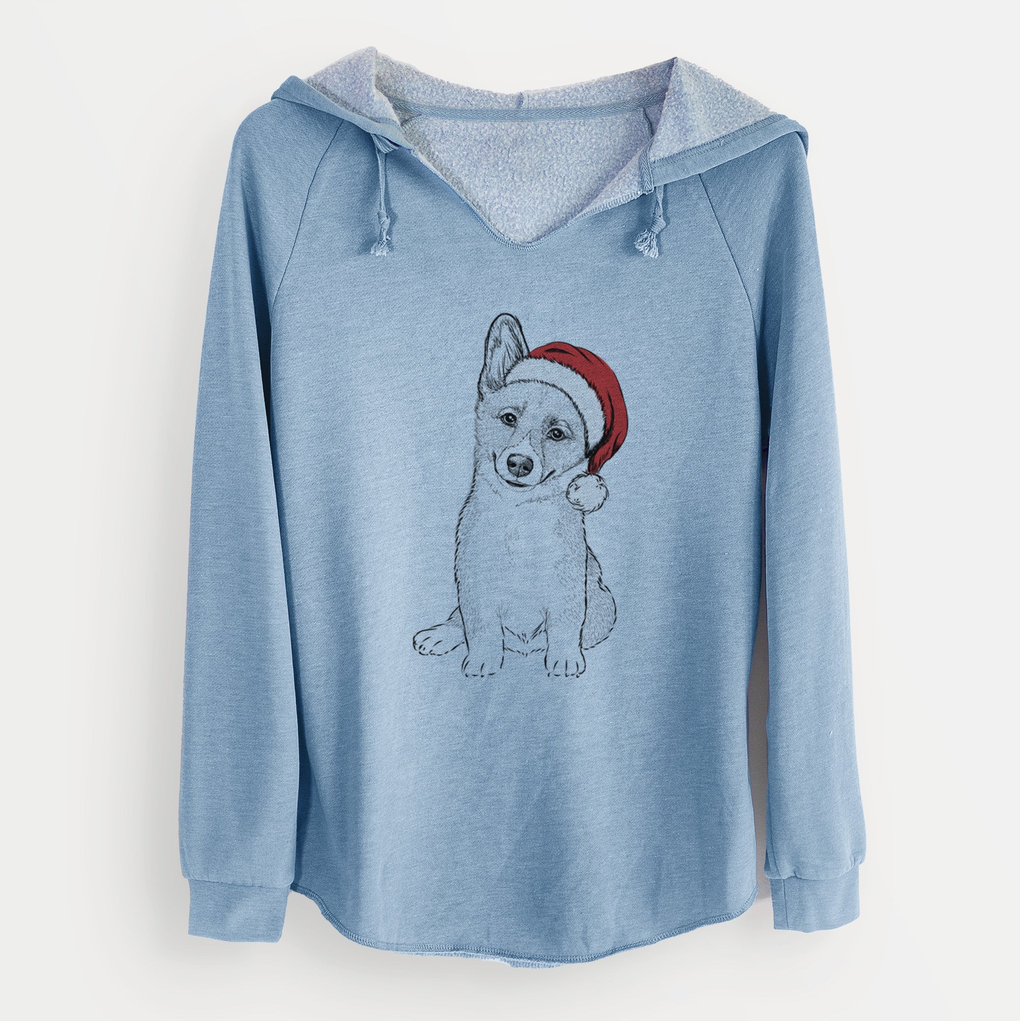 Santa Toby the Corgi Puppy - Cali Wave Hooded Sweatshirt