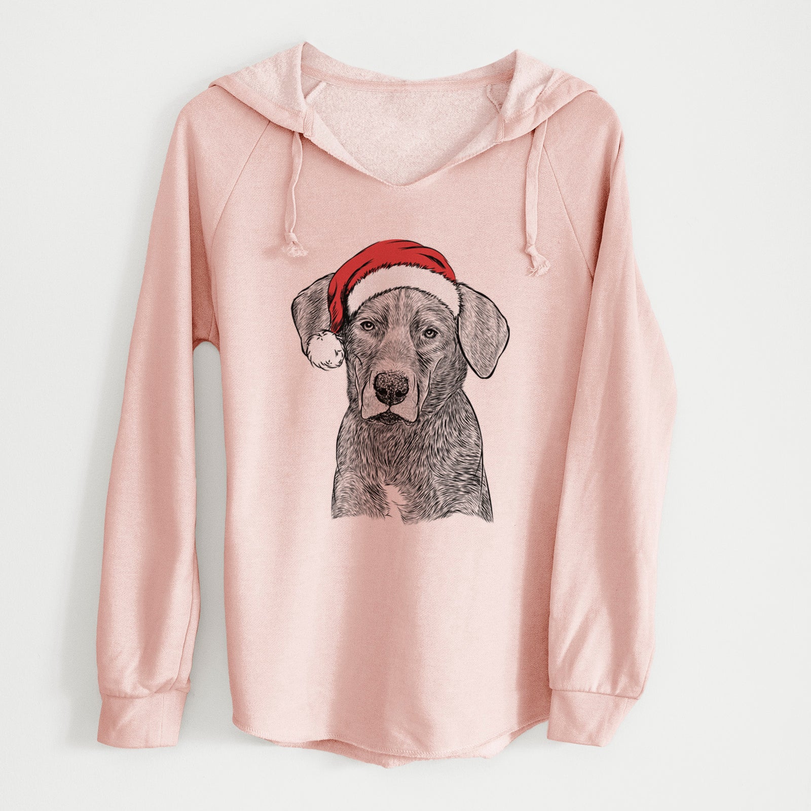 Santa Tom the Lab Dane Mix - Cali Wave Hooded Sweatshirt