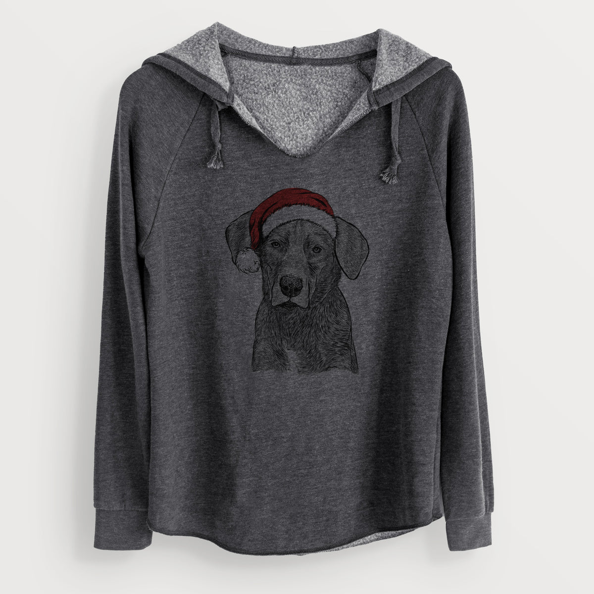 Santa Tom the Lab Dane Mix - Cali Wave Hooded Sweatshirt