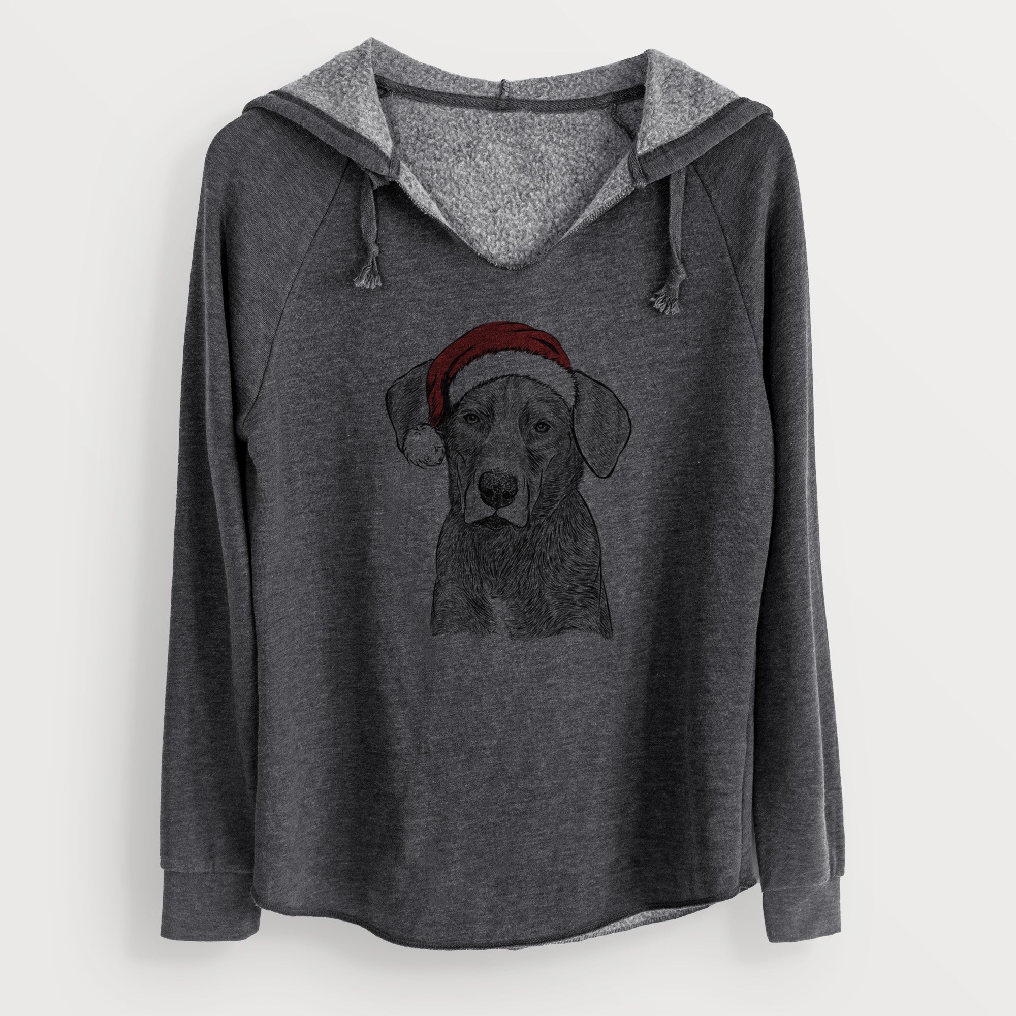 Santa Tom the Lab Dane Mix - Cali Wave Hooded Sweatshirt
